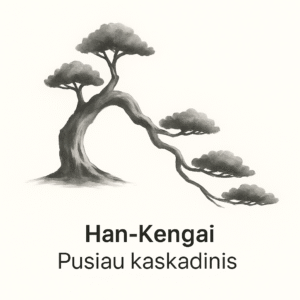 Han-Kengai bonsai formavimo stilius Bonsaisodas.lt
