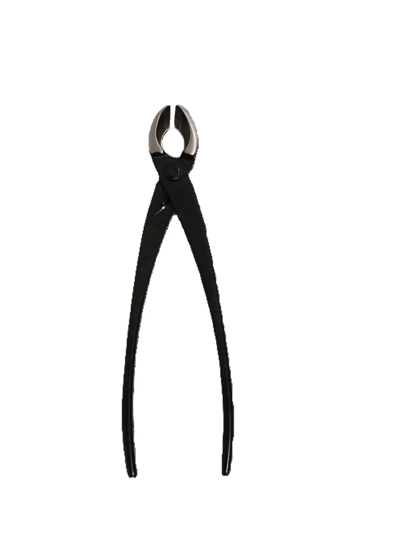 Bonsai žirklės išgaubtais ašmenimis, plieninės, juodos. Bonsaisodas.lt