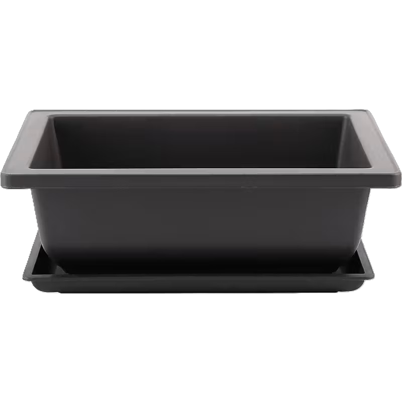 Bonsai plastikinis vazonas su lėkštute